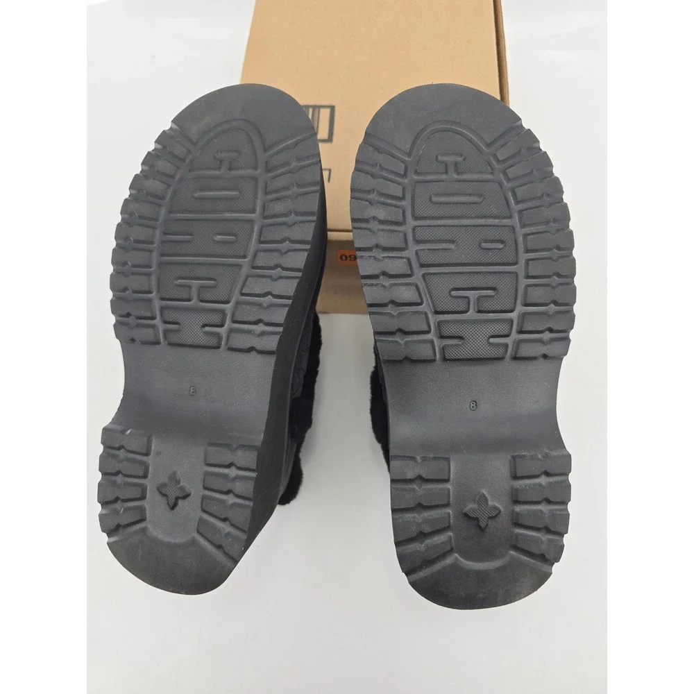 Coach Kellie Platform Bootie Womens Size 8 Black Signature Shearling - Excellent